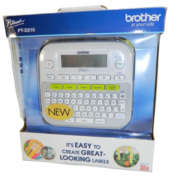 Brother PT-D210 P-Touch Label Maker QWERTY Keyboard Easy Label Formatting NEW - Picture 2 of 9